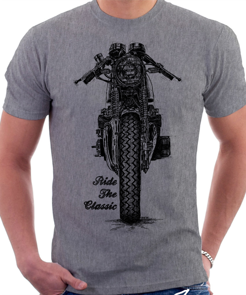 Ride The Classic. Honda CB 200 Cafe Racer. T shirt. Automotive