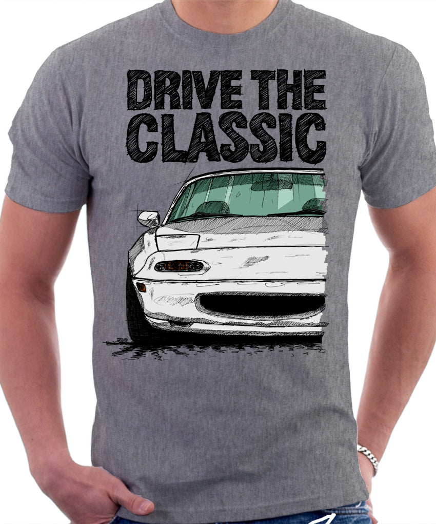 Bølle balkon Løft dig op Drive The Classic Mazda MX5 1st Generation. T-shirt in Heather Grey Co –  Automotive Art By Lukas Loza