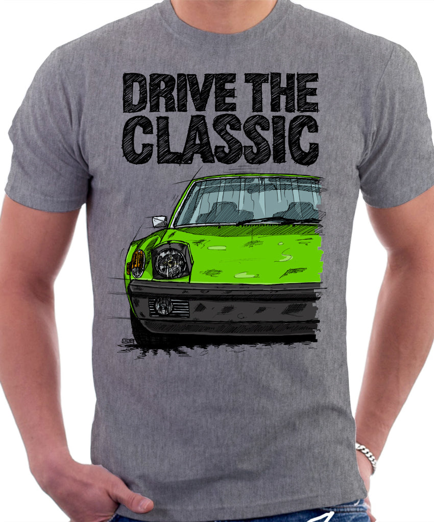 Drive The Classic Porsche 914 Rubber Bumper. T shirt in Heather