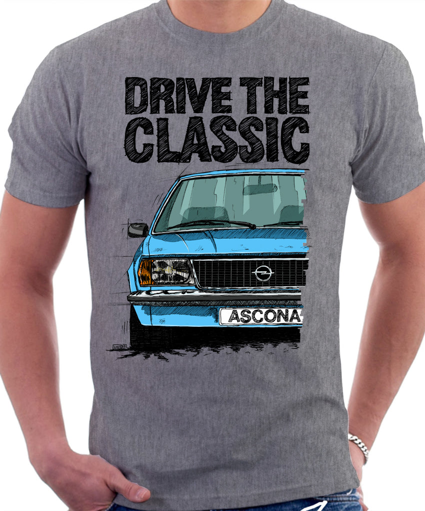 Drive The Classic Opel Ascona B Early Model. T-shirt in Heather