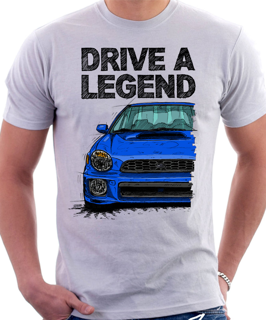 Rådne lodret Uanset hvilken Drive The Legend Subaru Impreza Bugeye WRX. T-shirt in White Colour –  Automotive Art By Lukas Loza