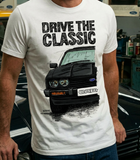 Drive The Classic Ford Capri Mk3 Colour Grille T-shirt in White Colour