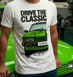 Drive The Classic Ford Capri Mk3 Colour Grille T-shirt in White Colour