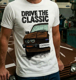 Drive The Classic Ford Capri Mk3 Colour Grille T-shirt in White Colour