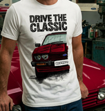Drive The Classic Ford Capri Mk3 Colour Grille T-shirt in White Colour