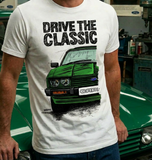 Drive The Classic Ford Capri Mk3 Colour Grille T-shirt in White Colour