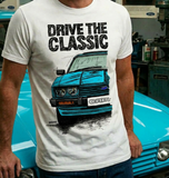 Drive The Classic Ford Capri Mk3 Colour Grille T-shirt in White Colour
