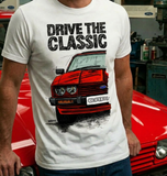 Drive The Classic Ford Capri Mk3 Colour Grille T-shirt in White Colour