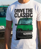 Drive The Classic Fiat Cinquecento. T-shirt in White Colour