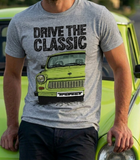 Drive The Classic Trabant. T-shirt in Heather Grey Colour