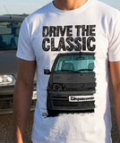 Drive The Classic Fiat Cinquecento. T-shirt in White Colour