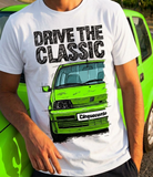 Drive The Classic Fiat Cinquecento Sporting. T-shirt in White Colour