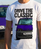 Drive The Classic Fiat Cinquecento. T-shirt in White Colour