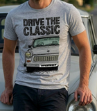 Drive The Classic Trabant. T-shirt in Heather Grey Colour