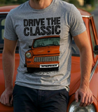 Drive The Classic Trabant. T-shirt in Heather Grey Colour