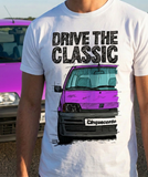 Drive The Classic Fiat Cinquecento. T-shirt in White Colour