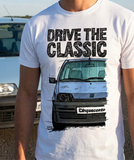 Drive The Classic Fiat Cinquecento. T-shirt in White Colour