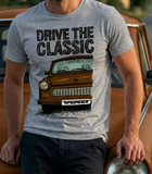 Drive The Classic Trabant. T-shirt in Heather Grey Colour
