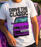 Drive The Classic Fiat Cinquecento Sporting. T-shirt in White Colour