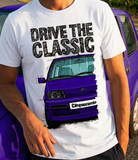 Drive The Classic Fiat Cinquecento Sporting. T-shirt in White Colour