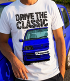 Drive The Classic Fiat Cinquecento Sporting. T-shirt in White Colour