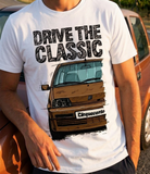 Drive The Classic Fiat Cinquecento Sporting. T-shirt in White Colour