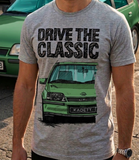 Drive The Classic Opel Kadett E GSI. T-shirt in Heather Grey Colour