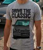 Drive The Classic Opel Kadett E GSI. T-shirt in Heather Grey Colour