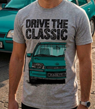 Drive The Classic Opel Kadett E GSI. T-shirt in Heather Grey Colour