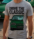Drive The Classic Opel Kadett E GSI. T-shirt in Heather Grey Colour