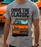 Drive The Classic Opel Kadett E GSI. T-shirt in Heather Grey Colour