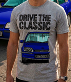 Drive The Classic Opel Kadett E GSI. T-shirt in Heather Grey Colour