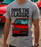 Drive The Classic Opel Kadett E GSI. T-shirt in Heather Grey Colour