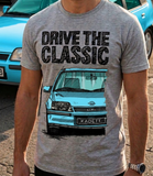 Drive The Classic Opel Kadett E GSI. T-shirt in Heather Grey Colour