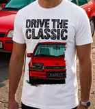 Drive The Classic Opel Kadett E GSI. T-shirt in White Colour