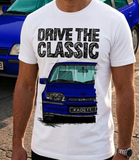 Drive The Classic Opel Kadett E GSI. T-shirt in White Colour
