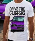 Drive The Classic Opel Kadett E GSI. T-shirt in White Colour