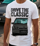Drive The Classic Opel Kadett E GSI. T-shirt in White Colour