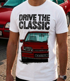 Drive The Classic Opel Kadett E GSI. T-shirt in White Colour