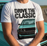 Drive The Classic VW Golf Mk2 GTI Early Model. T-shirt in White Colour