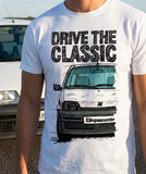 Drive The Classic Fiat Cinquecento. T-shirt in White Colour