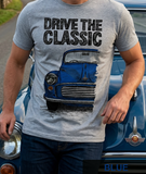 Drive The Classic Morris Minor. T-shirt in Heather Grey Colour