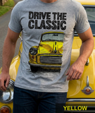 Drive The Classic Morris Minor. T-shirt in Heather Grey Colour