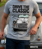 Drive The Classic Morris Minor. T-shirt in Heather Grey Colour