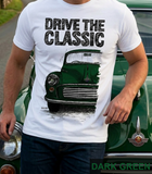 Drive The Classic Morris Minor. T-shirt in White Colour