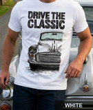 Drive The Classic Morris Minor. T-shirt in White Colour