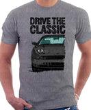 Drive The Classic Fiat Coupe Color Bumper Grille Version 1. T-shirt in Heather Grey Colour