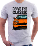 Drive The Classic Fiat Coupe Grille Version 1. T-shirt in White Colour