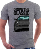 Drive The Classic Fiat Coupe Grille Version 2. T-shirt in Heather Grey Colour