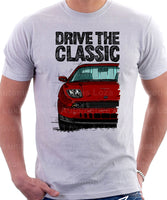 Drive The Classic Fiat Coupe Grille Version 2. T-shirt in White Colour